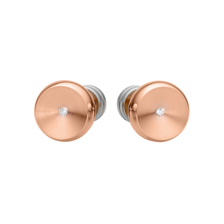Ohrstecker aus Edelstahl rosé vergoldet »101145« mit Diamanten