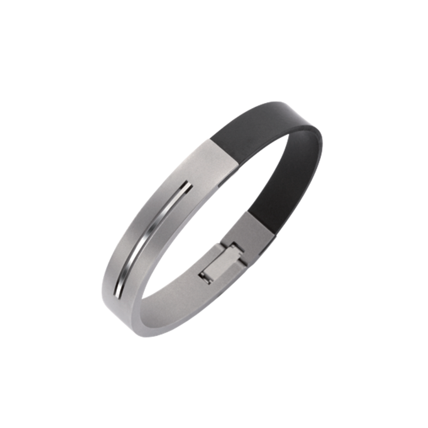 Armband aus Kautschuk und Titan »100240«